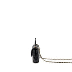 Chanel Coco Handle Mini Clutch with Chain Caviar Black LGHW (Microchip)