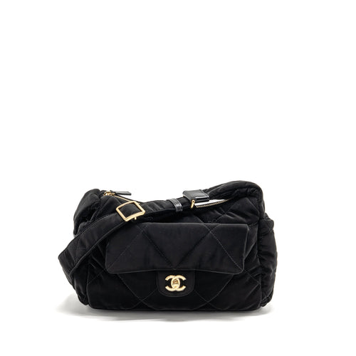 Chanel 24N Ski Series Coconeige Shoulder Bag Nylon Black GHW(microchip)
