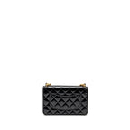 Chanel 24A Detailed Chain Wallet on Chain Shiny Calfskin Black GHW (Microchip）