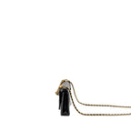 Chanel 24A Detailed Chain Wallet on Chain Shiny Calfskin Black GHW (Microchip）