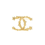 Chanel CC Star Brooch Crystal/Pearl Gold Tone