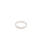 Chanel Size 61 Coco Crush Ring Mini version quilted motif White Gold