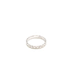 Chanel Size 61 Coco Crush Ring Mini version quilted motif White Gold