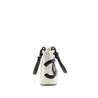 Chanel Small Cambon Ligne Shopping Tote Bag Calfskin Black/White SHW