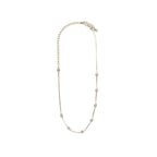 Chanel CC Logo Short Chain Necklace Silver Tone