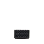 Chanel Boy Long Wallet Shiny Grained Calfskin Black SHW