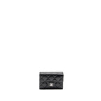 Chanel Small Compact Wallet Caviar Black SHW (microchip)
