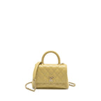 Chanel Mini Coco Handle Caviar Light Green LGHW (Microchip)
