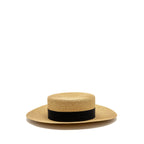 Gucci Size S 56cm Bow and Metal Bee Detailed Lame Papier Hat Straw Effect Fabric Gold/Black