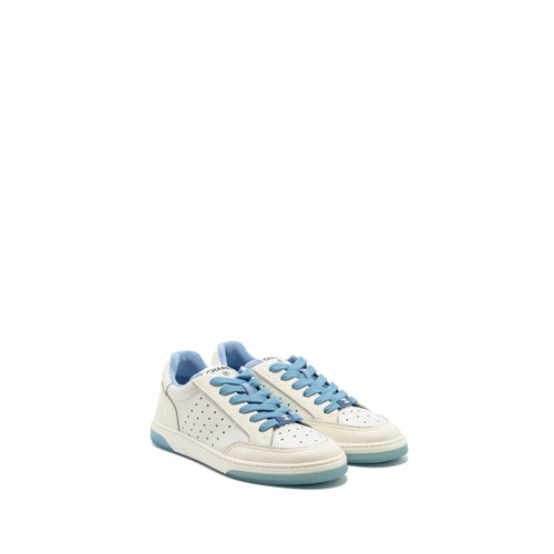 Chanel Size 37 Runner Tennis Sneakers Leather Blue/White