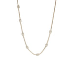 Chanel CC Logo Short Chain Necklace Silver Tone