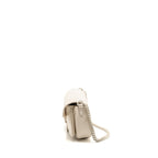 Gucci Medium GG Marmont Shoulder Bag White Matelasse Chevron Leather with White Hardware