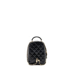 Chanel Mini backpack / crossbody bag caviar black LGHW (microchip)