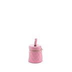 Chanel Top Handle Round Vanity Case Lambskin Pink LGHW