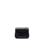 Chanel Pearl Crush Mini Square Flap Bag Lambskin Black GHW (microchip)
