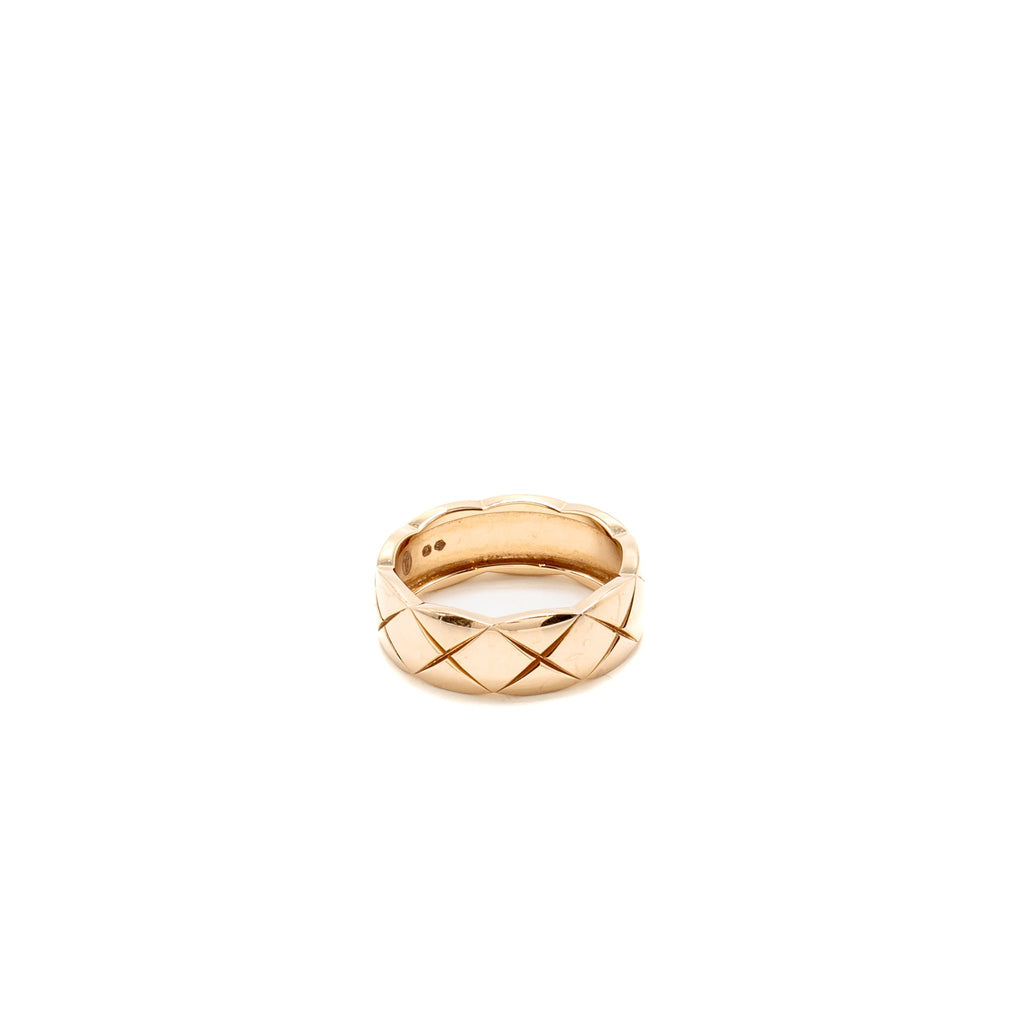 Chanel size 53 coco crush ring small model beige gold