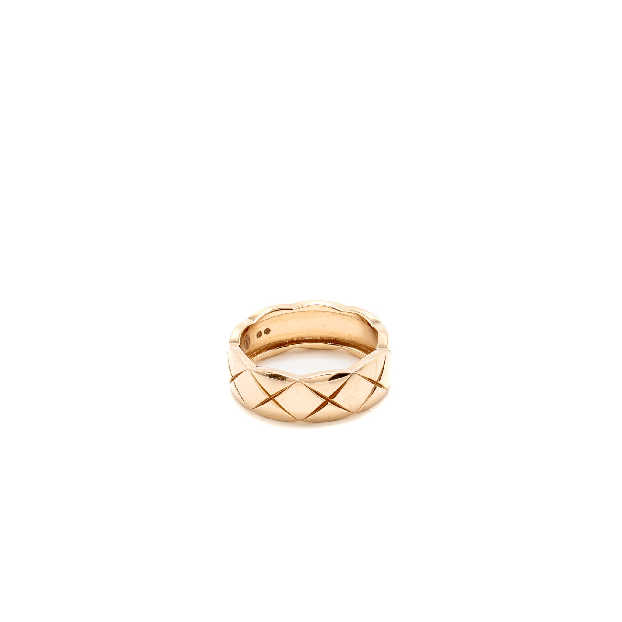 Chanel size 53 coco crush ring small model beige gold