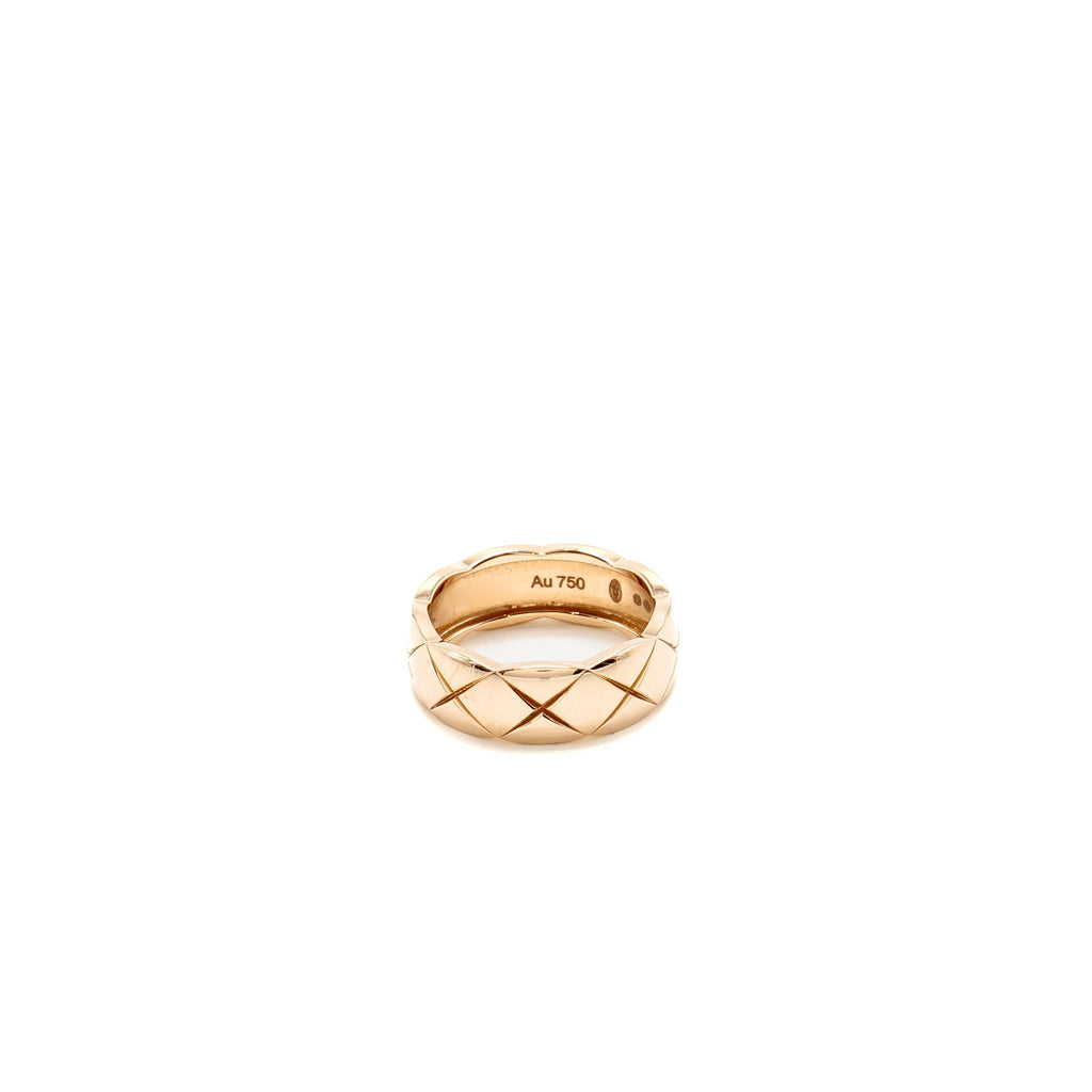 Chanel size 53 coco crush ring small model beige gold