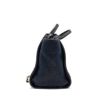 Chanel Large Deauville Tote Shopping Bag Denim/Leather Navy Blue/Gold GHW