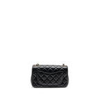 Chanel Pearl Crush Mini Rectangular Lambskin Black LGHW (Microchip)