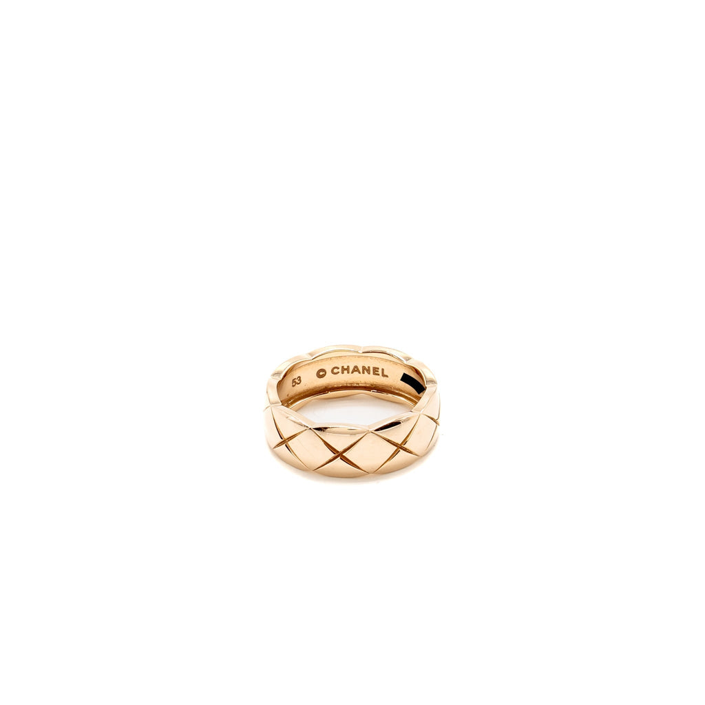 Chanel size 53 coco crush ring small model beige gold