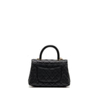 Chanel Small Coco Handle Caviar Black LGHW (Microchip)
