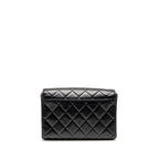 Chanel Vintage Quilted CC Flap Bag Lambskin Black GHW