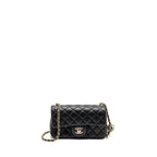Chanel Pearl Crush Mini Rectangular Lambskin Black LGHW (Microchip)