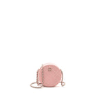 Chanel Mini Round Vanity Clutch With Chain Lambskin Pink SHW