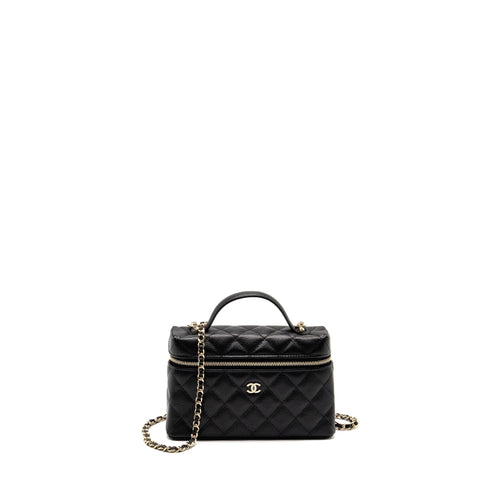 Chanel 25p CC Top Handle Vanity Bag Caviar Black LGHW(microchip)