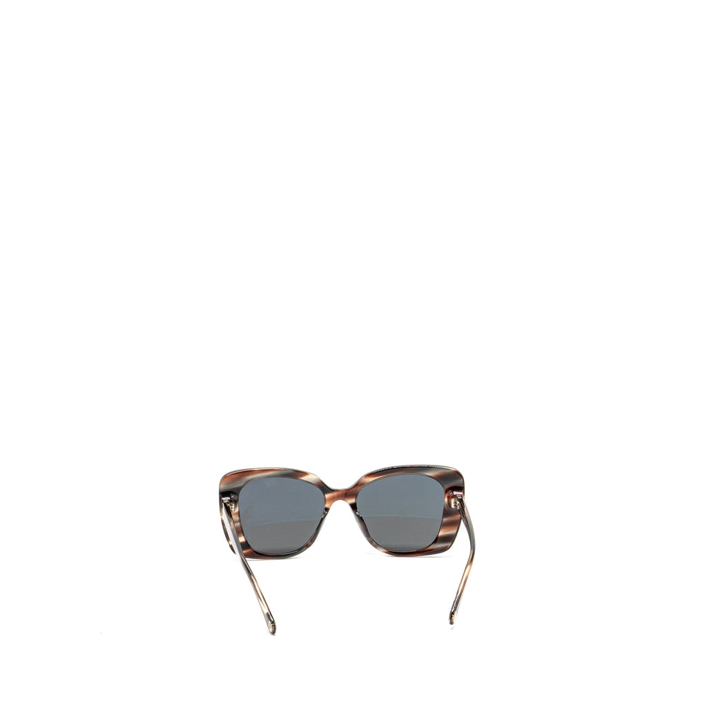 Chanel Rectangle Sunglasses Acetate Black Polar Grey Gradient LGHW A71533