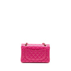 Chanel Small Classic Double Flap Bag Caviar Pink LGHW (Microchip)