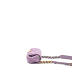 Chanel 19 Belt/Waist Bag Fabric Purple Multicoloured Hardware