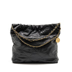 Chanel Medium 22 Bag Black Letter Caviar Black GHW (Microchip)