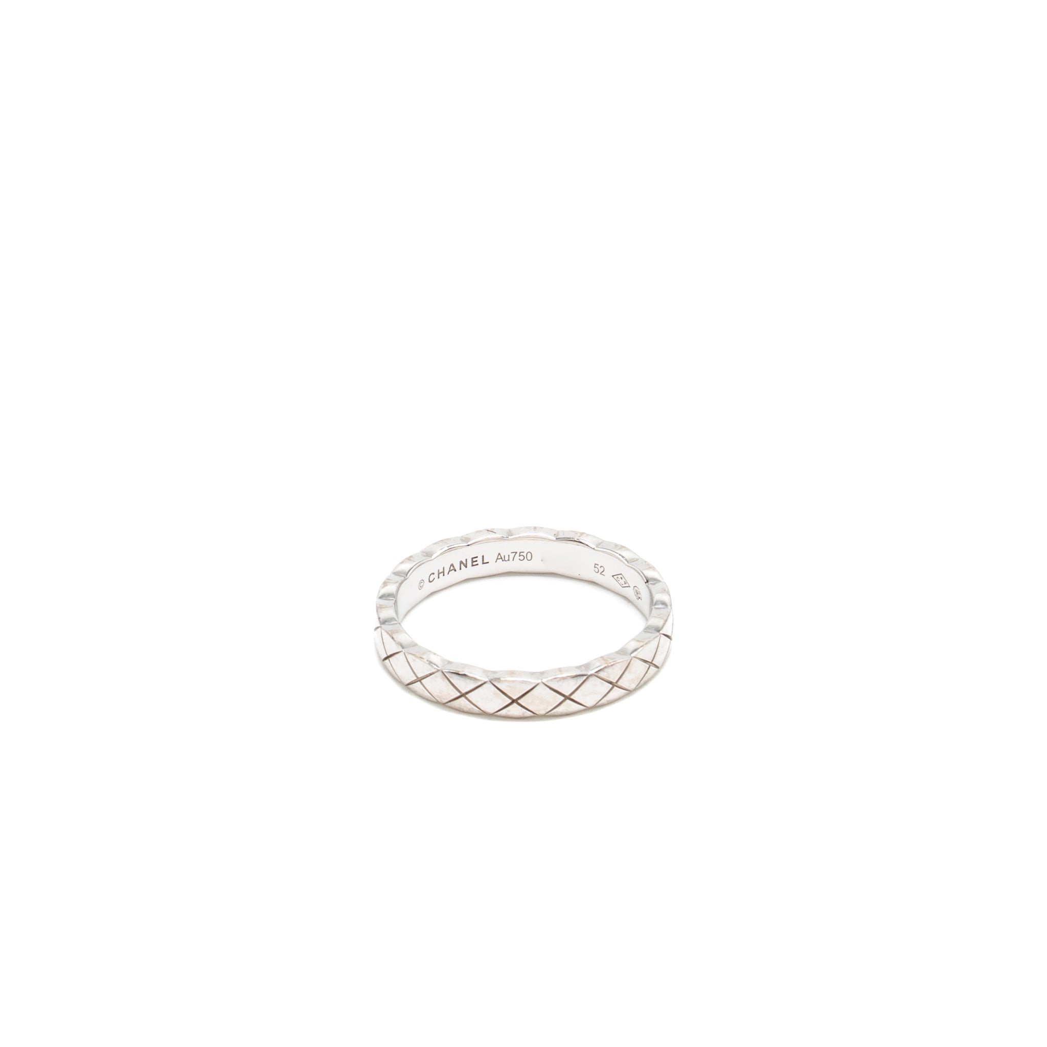 Chanel Size 52 coco crush ring mini version 18k white gold