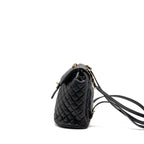 Chanel Small Urban Spirit Quilted Backpack Calfskin Black GHW
