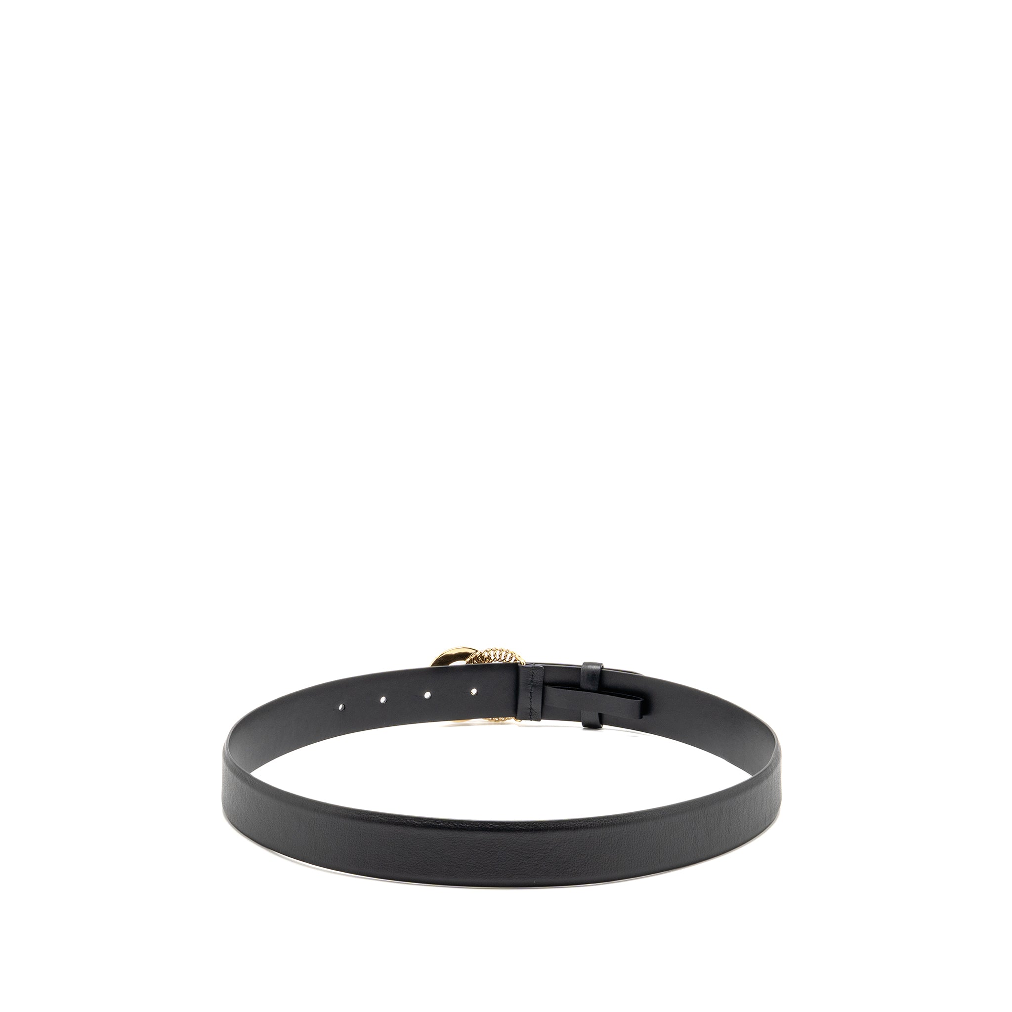 Chanel Size 80 Detailed CC Belt Leather/Crystal LGHW