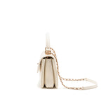 Chanel Top Handle Trendy CC Flap Bag Lambskin White RGHW (microchip)