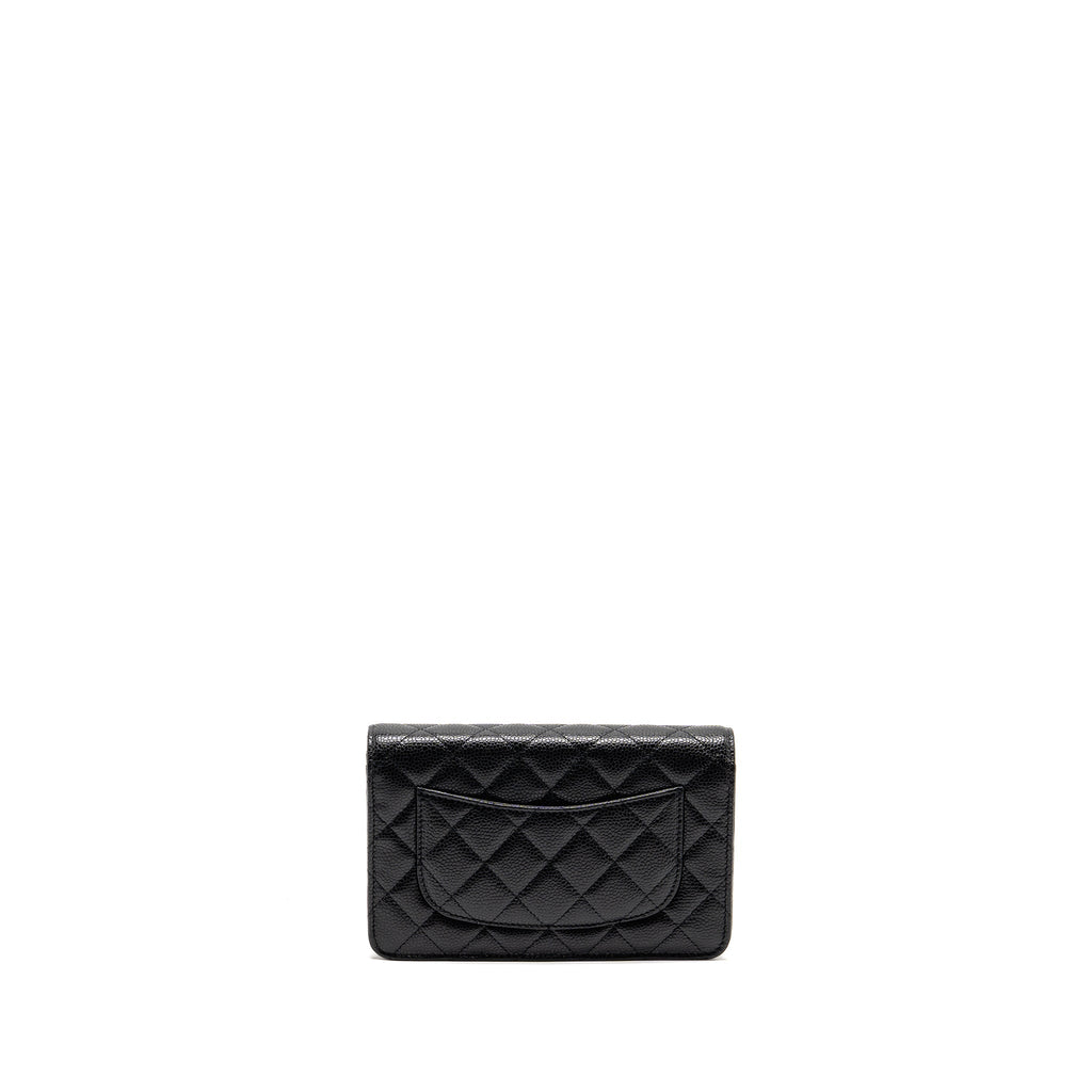 Chanel Classic Wallet On Chain Caviar Black GHW(microchip)
