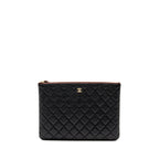 Chanel O Case Clutch caviar black GHW