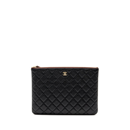 Chanel O Case Clutch caviar black GHW