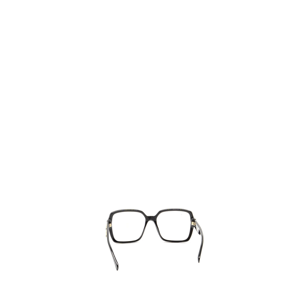 Chanel Letter Logo Square Glasses Black LGHW