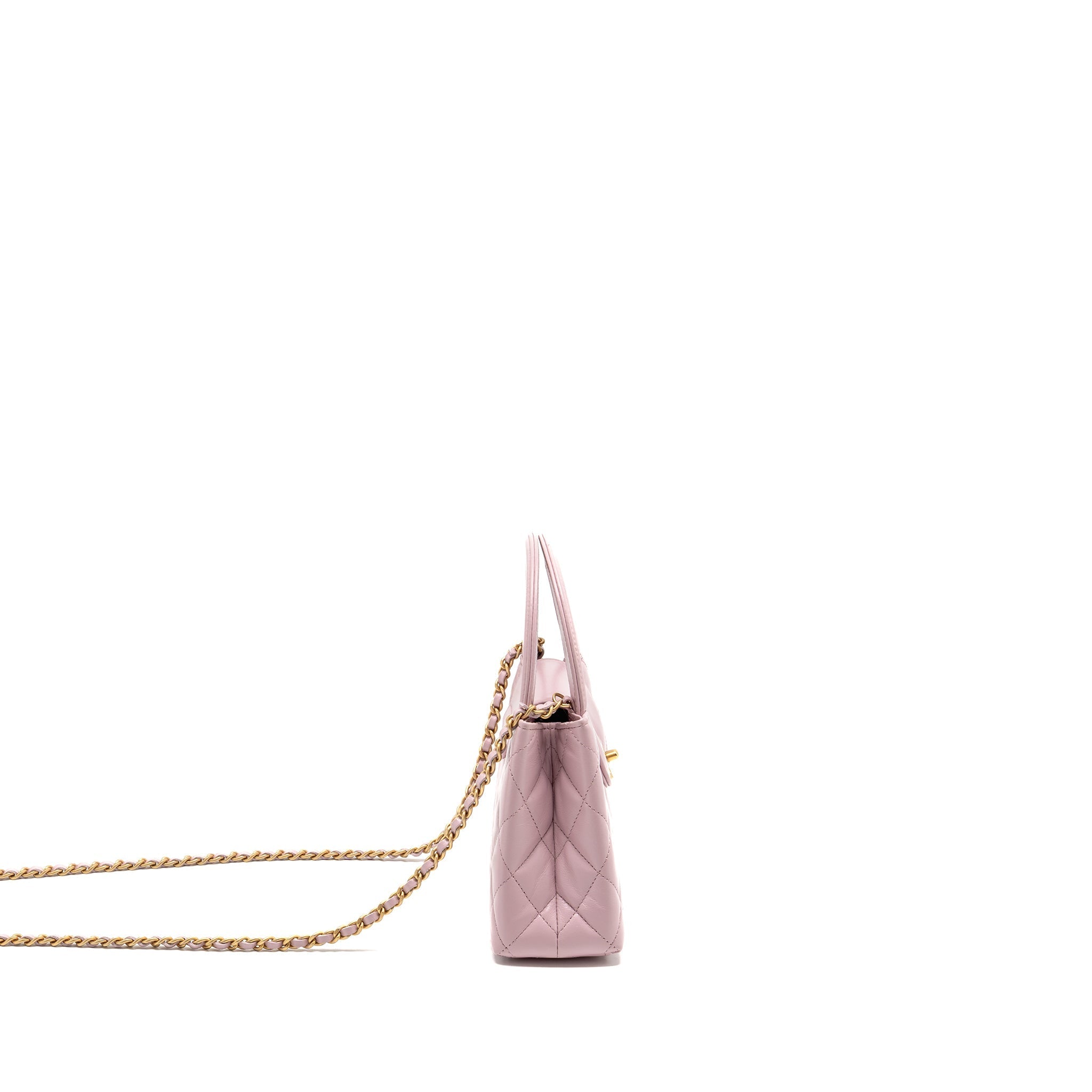 Chanel Mini Kelly Shopping Tote Bag Calfskin 24A Light Pink GHW (Microchip)
