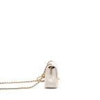 Chanel Pearl Crush Mini Square Lambskin White Brushed GHW (Microchip)