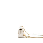 Chanel Pearl Crush Mini Square Lambskin White Brushed GHW (Microchip)