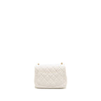 Chanel Pearl Crush Mini Square Lambskin White Brushed GHW (Microchip)