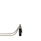 Chanel Mini Top Handle Flap Coin Purse with Chain Lambskin Black LGHW