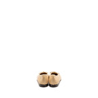 Chanel Size 37 Ballerinas Flat Shoes Lambskin Beige/Black