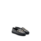 Chanel Size 38 Espadrilles Lambskin/Grosgrain Black GHW