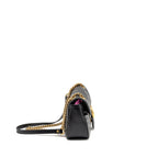 Gucci Small GG Marmont Shoulder Bag Calfskin Black GHW